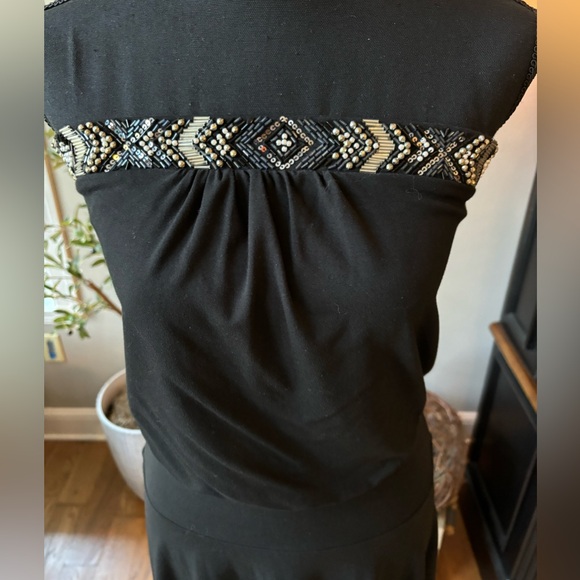 White House Black Market Dress Blouson Cocktail Embellished Strapless XS - Picture 2 of 10